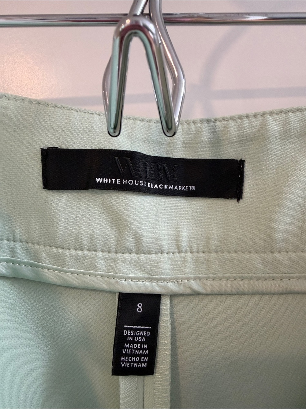 WHBM Wide-Leg Cargo Dress Pants in Soft Mint - Picture 7 of 7